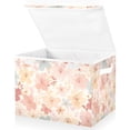 thumbnail image 2 of Charming Flowers Petals Foldable Storage Bins with Lids Handles Collapsible Storage Containers Tote Boxes 16.5 x 12.6 x 11.8 inches, 2 of 7