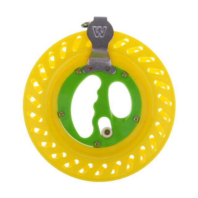 Herramientas de rueda de agarre de Carrete de bobinado de línea de cometa kusrkot profesional al aire libre Amarillo verde