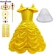thumbnail image 1 of Vestido de princesa bella para niñas, ropa de fiesta de La Bella y La Bestia, disfraz de corona con palo mágico, 2023, 1 of 4