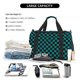thumbnail image 5 of Balery Black And Teal Checkerboard Bolsa de Gimnasio para Mujeres, Bolsa de Viaje con Bolsillo Húmedo, Bolsa de Fin de Semana para Mujeres, Bolsa de Viaje Resistente al Agua, 5 of 7