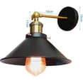 thumbnail image 4 of Juego de 2 lámparas de pared interiores retro luces industriales iluminación de hierro dormitorio pasillo restaurante negro, 4 of 4