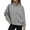 Gray, variant on Otntypg Womens Zip Up Hoodies Loose Oversized Crewneck Sweatshirts Casual Long Sleeve Athletic Jackets with Pockets Trendy Y2k Clothes Fall Fashion Outfits 2025 Black M