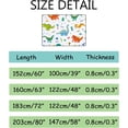 thumbnail image 2 of Coolnut Area Rug Dinosaurs and Summer Symbols on White Nursery Rug Floor Mat Kids Playing Mat 7' x 5' (80 x 58 in) for Living Room Bedroom, 2 of 6