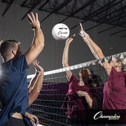 Champion Sports VB Pro Comp Series Indoor Volleyball, Official Size - Durable, Soft-Touch Volleyballs with Composite Synthetic Leather Cover - Premium Volleyball Equipment and Gear - Green/White