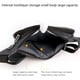 thumbnail image 4 of Mochila de un solo hombro bolso diagonal mochila de viaje impermeableHombro derecho negro, 4 of 6
