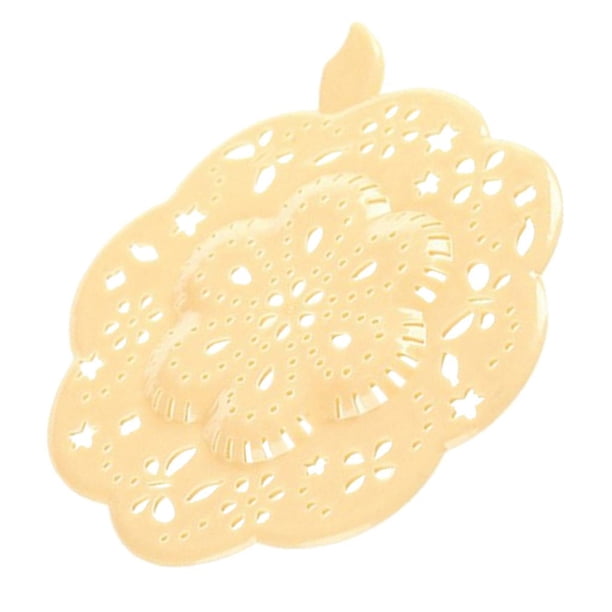 Colador de cesta para fregadero de cocina, desagüe para alimentos, filtro de plástico para atrapar pelos. Amarillo