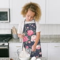 thumbnail image 4 of Pioneer Flower Floral Print Pattern Kids Aprons for Girls and Boys,Adjustable Neck Strap Toddler Aprons for Kids Cooking Baking, 4 of 7
