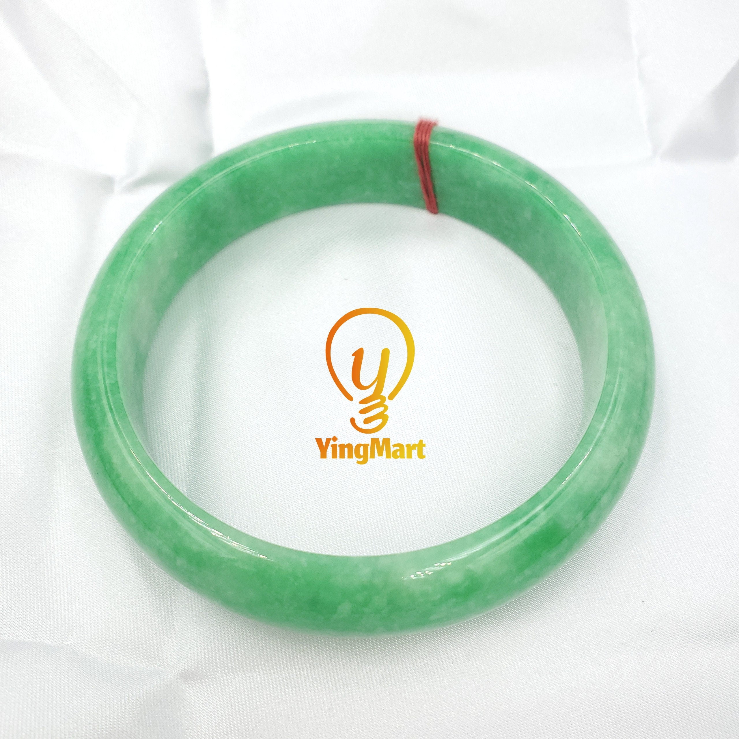 Green Jadeite Jade Bangle Bracelet 48–71mm | Vintage Gemstone Jewelry for Men – Mother days gift – Elegant Gift Bracelet for Sister, Grandma (64-65millimeters)