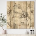 thumbnail image 2 of Designart 'Grey Indigold Peonies IV' Farmhouse Print on Natural Pine Wood, 2 of 3