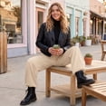 thumbnail image 7 of Womens Y2K Baggy Wide Leg Lounge Track Pants Petite Drawstring Casual Sweatpants with Pockets 3XL, 7 of 7