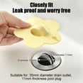 thumbnail image 6 of UNLLLL Flower Sink Stopper, Basin Plug with Hair Catcher, Flexible Rubber Drain Strainer Cover, Seals Tightly for Bathroom Washbasin, for Kitchen Sink (Yellow), 6 of 7