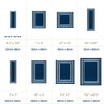 thumbnail image 5 of Beverly Rug Indoor Bordered Area Rugs, Non Slip Rubber Backing Modern Living Room Area Rug, Navy, 2x5, 5 of 9