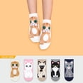 thumbnail image 2 of Calcetines Ficarrico Calcetines tobilleros bonitos para mujer 5 pares, 2 of 7