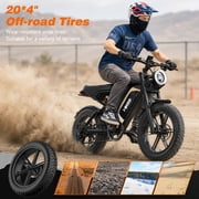 1500W Peak Electric Bike for Adults, 48V 15Ah Battery, 32MPH Fat Tire E-Mountain Bike, 20x4.0 Snow Tire, Dual Suspension, 7-Speed, UL2849