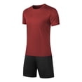 thumbnail image 3 of StSilkitty Mens 2 Piece Tracksuit Sets Solid Color Short Sleeve Crewneck T Shirts and Shorts Outfits Running Athletic Set, 3 of 6