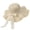 B-Beige, variant on Womens Straw Sun Hat UV Protection Floppy Wide Brim Summer Beach Cap Floral Ribbon Lace Edge Detailing