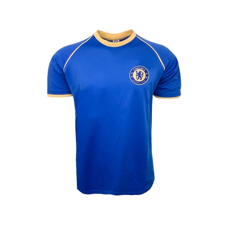 Chelsea Training Jersey For Adults and Boys, Licensed Chelsea Short Sleeve Shirt (YL)