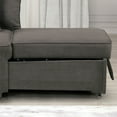 thumbnail image 4 of Furniture of America Jorren Modern Convertible Sofa with Pull-Out Bed and Pillows, Gray, 4 of 6