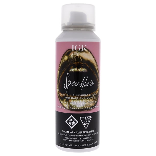 IGK Aceite Spray de acabado de aceite seco Speechless para el cabello y el cuerpo 2.8 oz IGK IGK Aceite 2.8 oz