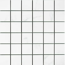 The Tile Life Providence White Matte Porcelain Mosaic Floor & Wall Tile, 4  x 4 in, 1-Piece Sample