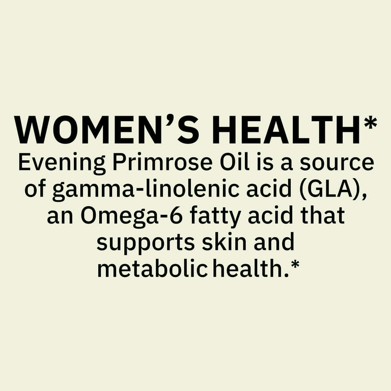 Spring Valley Standardized Evening Primrose Oil Women’s Health Dietary Supplement, 75 Softgels