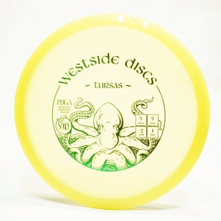 Westside Discs VIP Tursas Disc Golf Midrange Disc Pick Color/Weight [Stamp & Exact Color May Vary] Yellow 177-179 grams