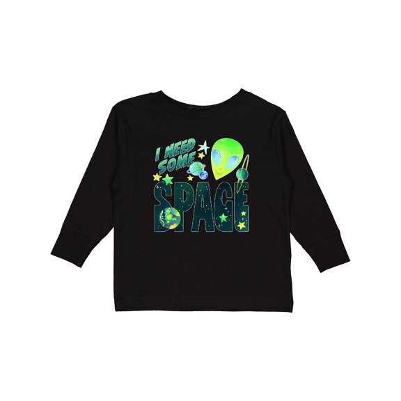 Inktastic I Need Some Space Cute Alien Boys or Girls Long Sleeve Toddler T-Shirt