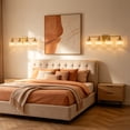 thumbnail image 3 of Deyidn Modern 4-Light Bathroom Vanity Light with Crystal Shades, 31 Inch Gold Dimmable Light Fixture for Mirror, 3 of 9