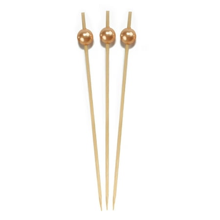 

BambooMN Brand - Pearl End Bamboo Picks 5.9 (15cm) - 1 000 pcs - Champagne