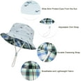 thumbnail image 5 of Zando Beach Baby Sun Hat UPF 50+ Sun Protection Wide Brim Summer Baby Boy Bucket Hats Cute Toddler Sun Hats for Boy Navy Fish XL, 5 of 5