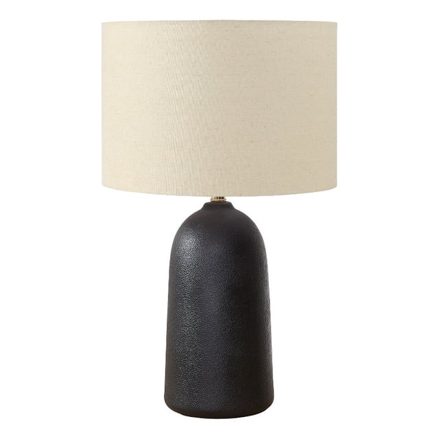 Lighting - 27"h - Table Lamp - Black Ceramic - Beige Shade - Contemporary