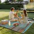 thumbnail image 4 of Daisy Flower Outdoor Rug for Patio/Deck/Porch, Non-Slip Large Area Rug 3 x 5 Ft, Vintage Horseshoes Farmhouse Wooden Grain Teal Indoor Outdoor Rugs Washable Area Rugs, Camping Rug Carpet Runner, 4 of 8