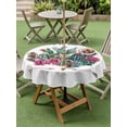 thumbnail image 3 of Outdoor Tablecloth with Umbrella Hole and Zipper, Tropical Plants Round Table Cloth 60 Inch Waterproof Tablecloth, Country Summer Botanical Cactus Plants Picnic Table Cover for Patio Camping, 3 of 7