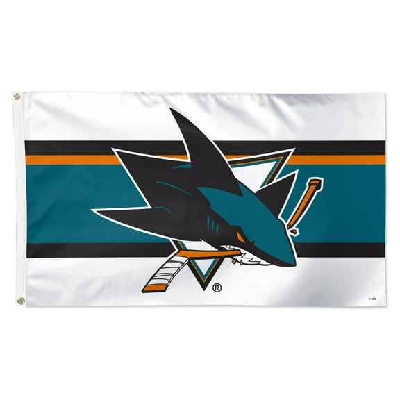 WinCraft San Jose Sharks 3' x 5' Horizontal Stripe Deluxe Single-Sided Flag