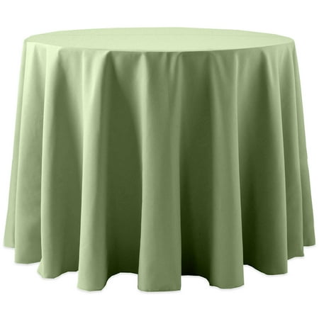 

Ultimate Textile (3 Pack) Cotton-feel 108-Inch Round Tablecloth - for Wedding and Banquet Hotel or Home Fine Dining use Sage Green