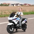 thumbnail image 3 of Patiojoy Electric Kids Ride On Motorcycle Battery Motor Bike Toy with Headlights & Music White, 3 of 6