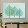 thumbnail image 2 of wall26 Canvas Print Wall Art Green, Blue &amp; Teal Transparent Leaf Collage Floral Plants Illustrations Realism Rustic Scenic Colorful Multicolor Ultra for Living Room, Bedroom, Office - 16"x24, 2 of 5