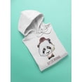 thumbnail image 3 of Hipster Panda. Hoodie Men -Image by Shutterstock, Male Medium, 3 of 4