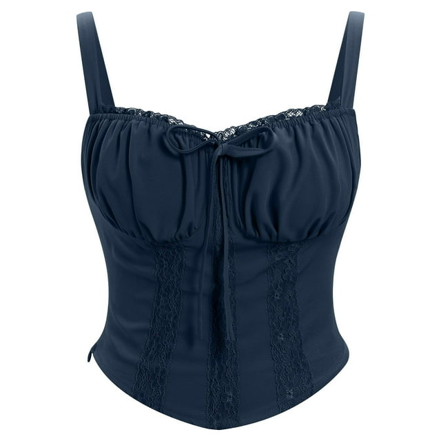 Women's Lace up Gothic Bralettes Renaissance Underwire Corset Tops Push Up Bustier Party Club Top