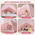 thumbnail image 2 of Full Size Bed Canopy for Kids：Girls Bed Tent Dream Privacy Sleeping Tents Indoor - Toddler Under Bunk Pink Tent - Girls & Boys Bedroom Privacy Space Sleeping Tents Gifts (Large Pink), 2 of 7