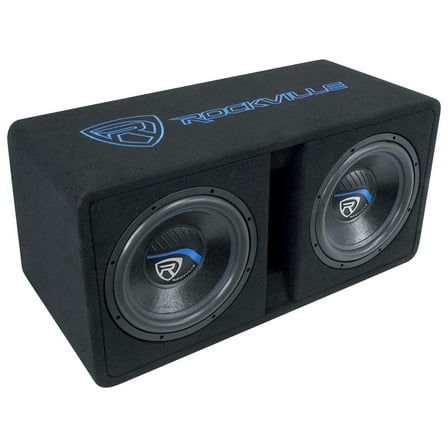 Rockville DV12K51 Dual 12" K5 2800W Car Subwoofers 1-Ohm, Vented Enclosure, Deep Bass, Durable Build, for Car Audio Enthusiasts