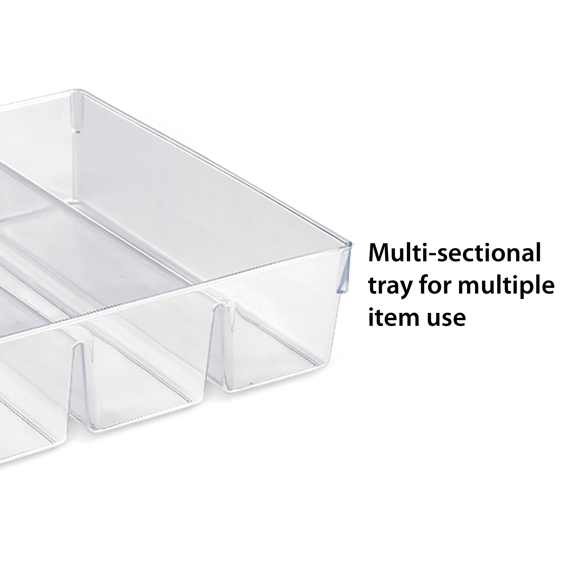 4 Pack: Clear 3-Drawer Organizer by Simply Tidy™