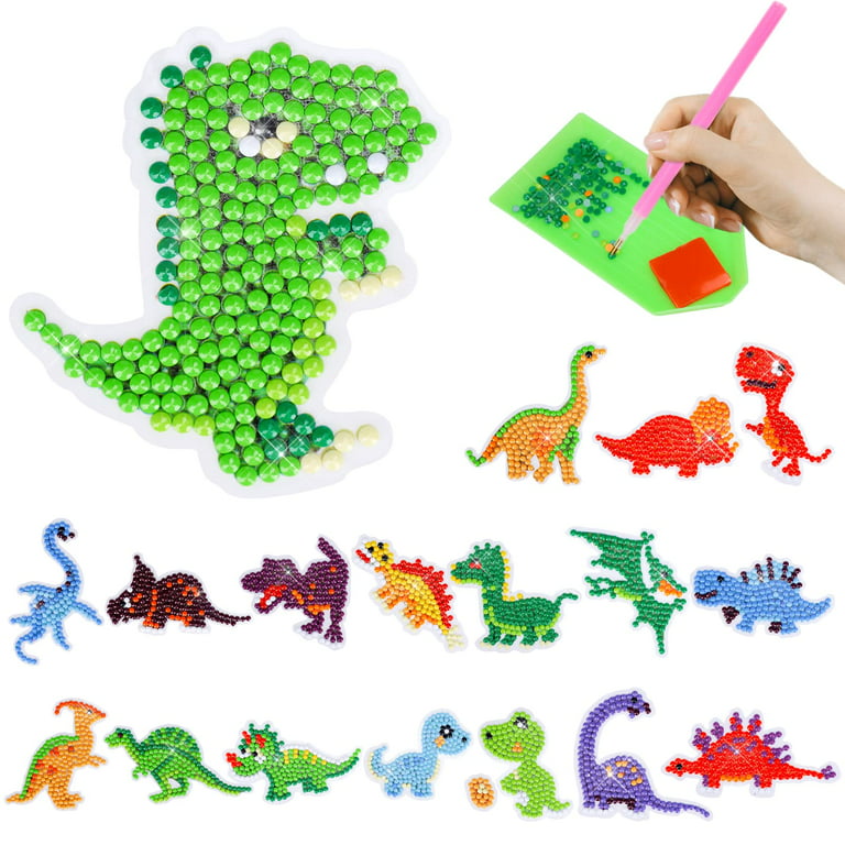 Dinosaur Suncatcher Arts and Crafts Kit for Kids, Birthday Gift