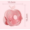 thumbnail image 5 of Kosmosta Apple shaped USB Desk Fan Portable fan with a strong airflow, quiet operation and 180° rotation. Mini fan for home,car,office and bedroom with 37 inch(94cm) power cord, 5 of 8