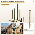 thumbnail image 5 of Deck Screws (#9x3") 65Pcs, Carbon Steel Wood Screw Decking Screws with T25 Torx Drive Head - for Wood Fence, Table, Chairs, Black, 5 of 7