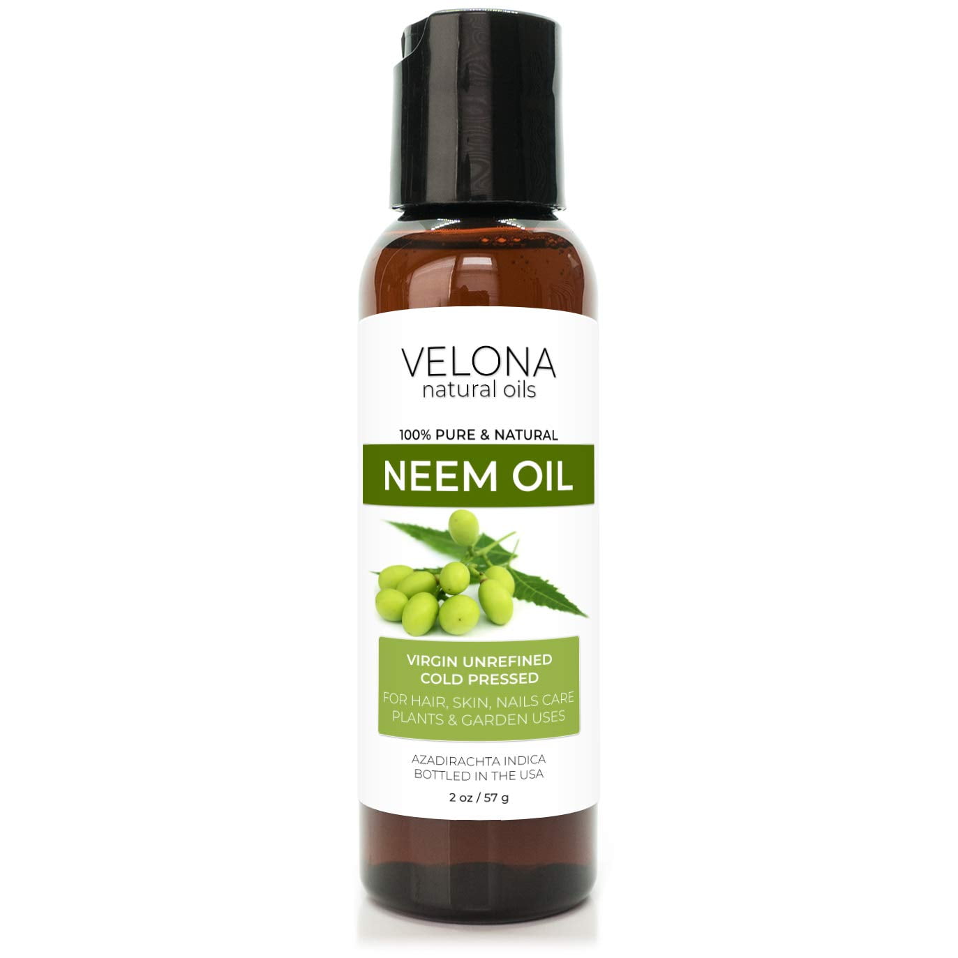 Neem Oil by Velona 2 oz 100 Pure and Natural Carrier Oil Virgin