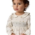 thumbnail image 3 of Modern Moments by Gerber Baby Girl Smocked Long Sleeve Bubble Romper, Sizes 0/3 Months - 24 Months, 3 of 11