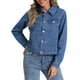 thumbnail image 1 of Chaqueta de mezclilla INSPIRE CHIC para mujer, con cuello casual, de manga larga y botones M Azul, 1 of 6