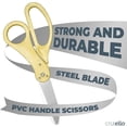 thumbnail image 6 of Crutello Ribbon Cutting Ceremony Kit 20" Giant Scissor Ribbons For Crafts, Sharp, Gold Handled Durable XL Giant Scissors, and 30 Feet of Oversized 4" Wide White Ribbon, 6 of 6