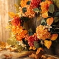 thumbnail image 6 of BUTASY Halloween Wreath for Front Door, Fall Artificial Flower Wreath for Halloween Indoor Decorations Centerpiece Party Holiday Wall Home Decor, 6 of 9